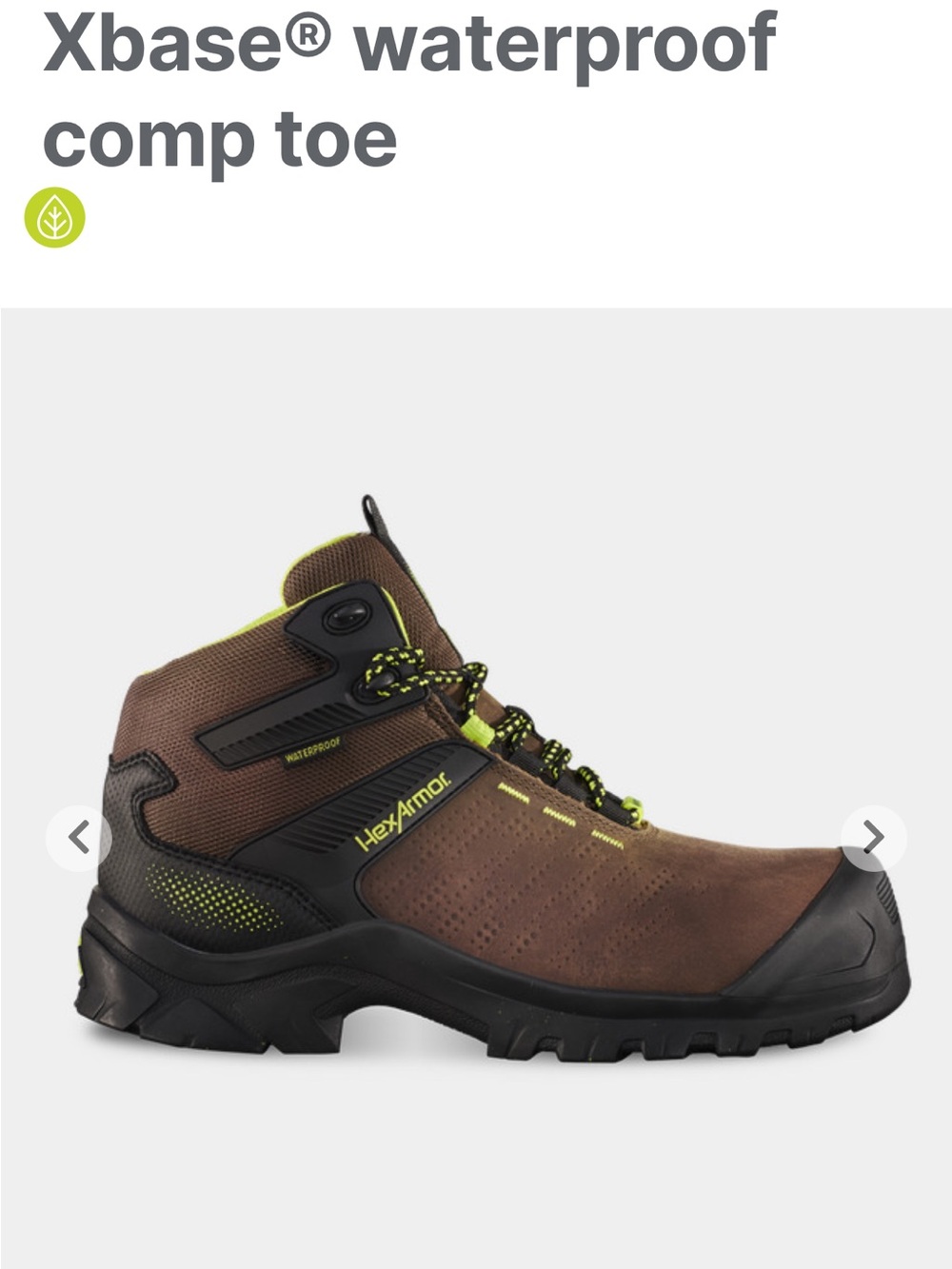 HexArmor Xbase Comp Toe New in box